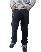 Load image into Gallery viewer, Black repaired Ren denim