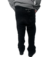 Load image into Gallery viewer, Black repaired Ren denim