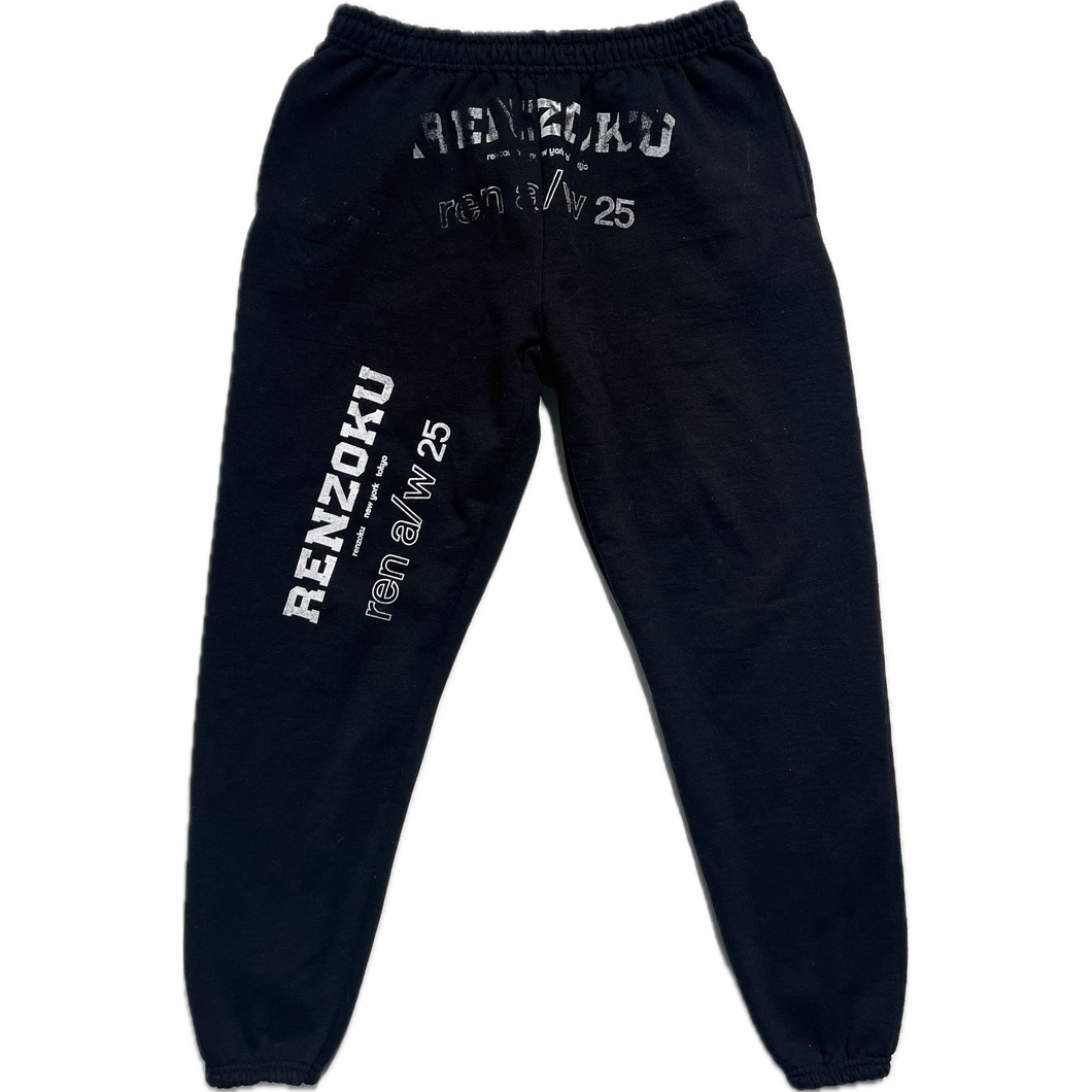 Double printed black sweatpants