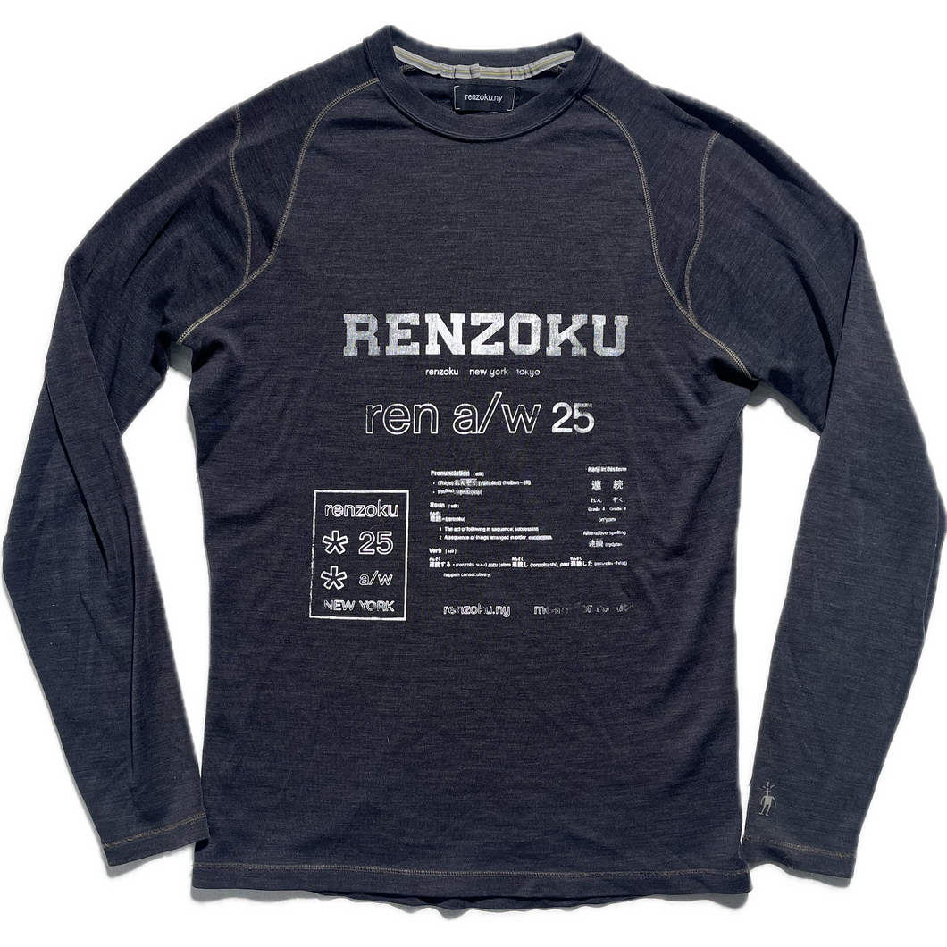 Grey printed thermal longsleeve