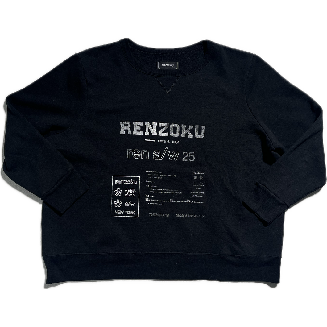 Dark navy printed sweatshirt