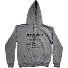 Load image into Gallery viewer, Grey printed zip up hoodie
