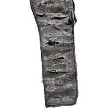 Load image into Gallery viewer, Grey distressed + hand repaired Ren denim
