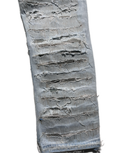 Load image into Gallery viewer, Light blue distressed + hand repaired Ren denim
